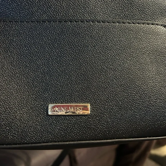 Nine West Black Crossbody Bag with Gold Accents - Picture 3 of 9
